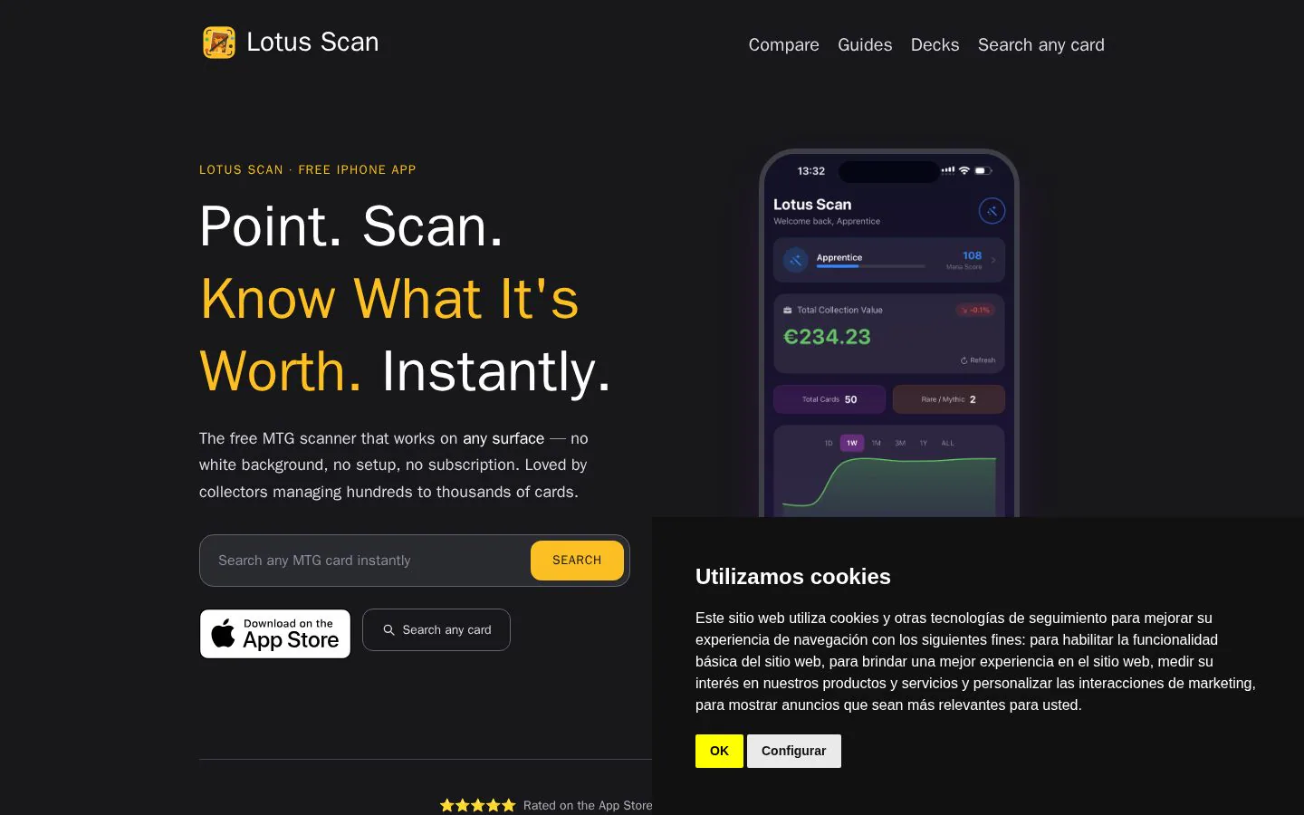 Lotus Scan website homepage