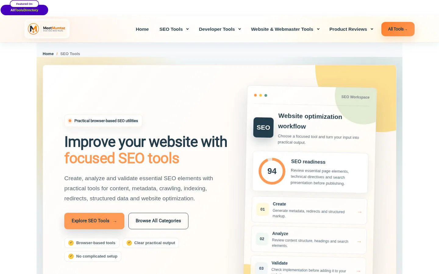 Homepage of meetmumtaz.com