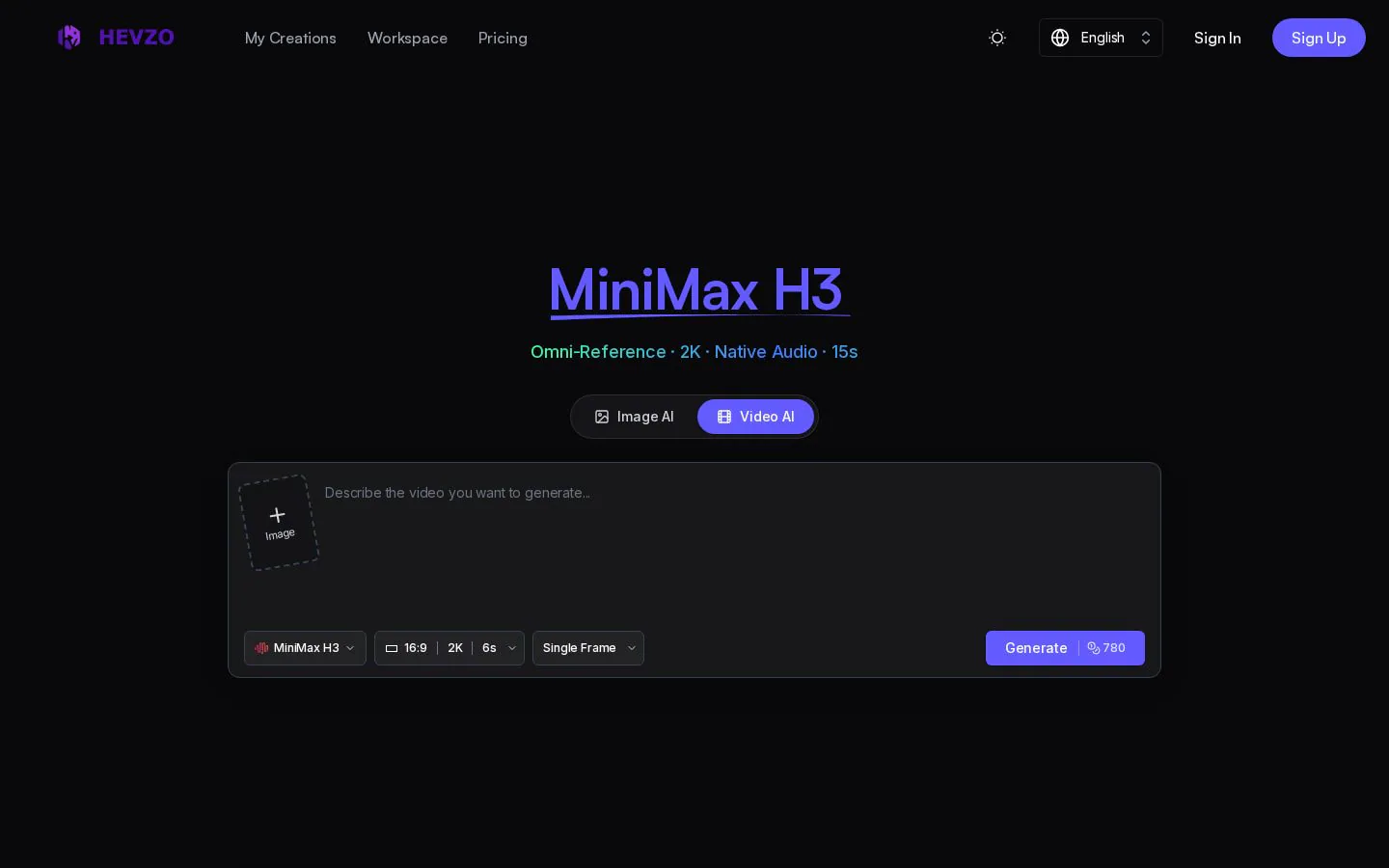 Homepage of hevzo.com