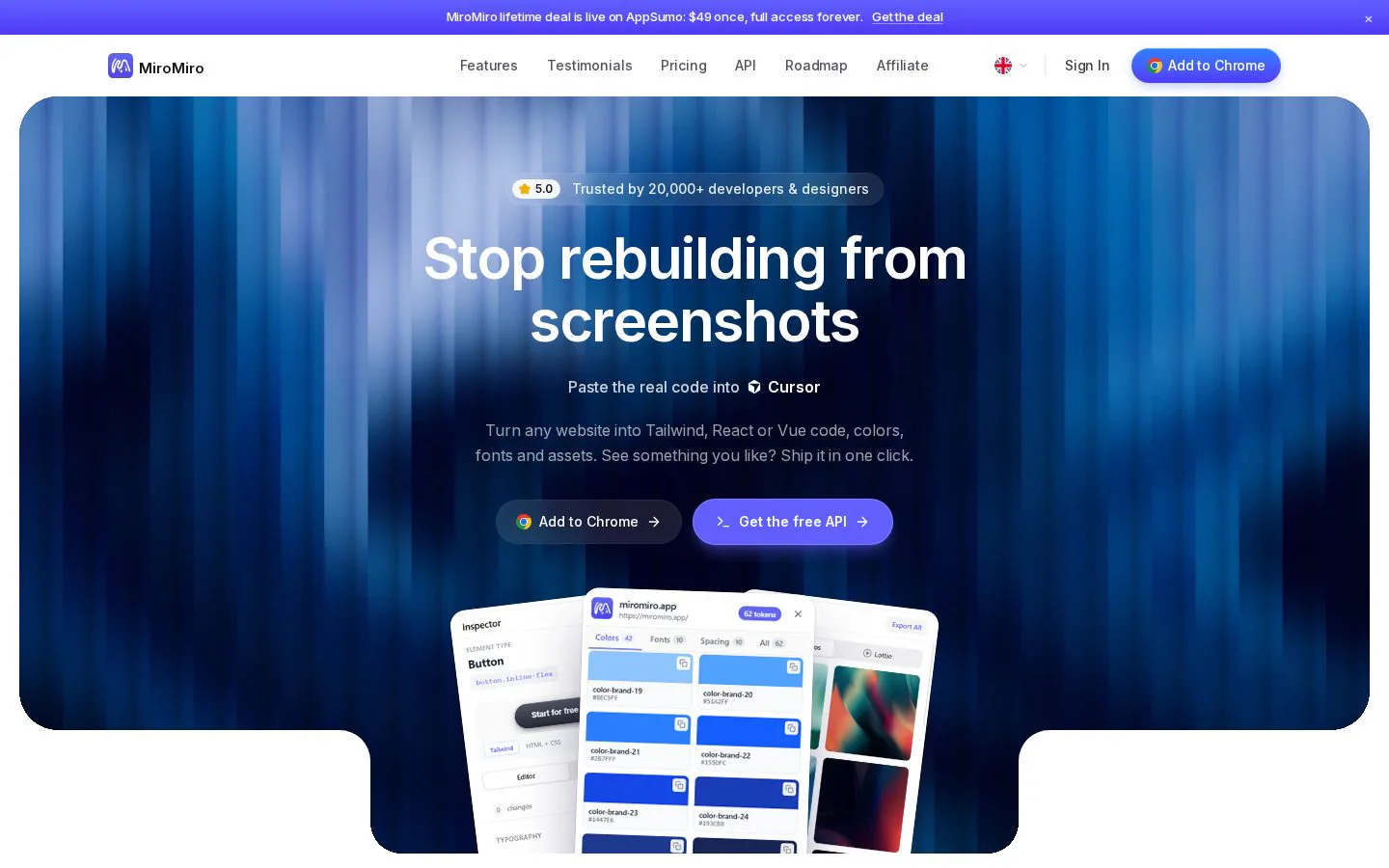 MiroMiro website homepage