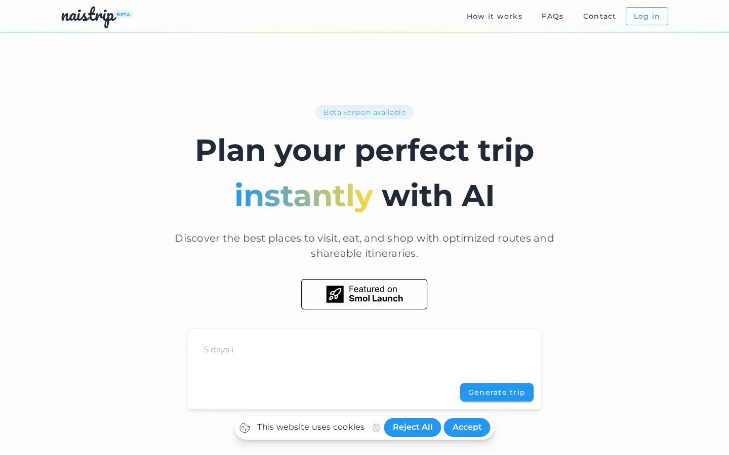 naistrip website homepage