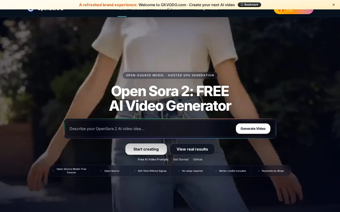 Homepage of opensora2.com