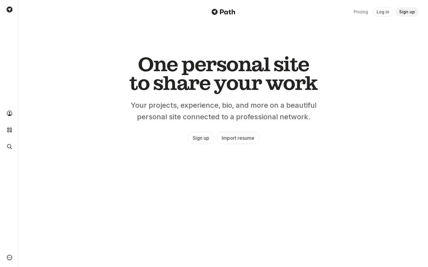 Path website homepage