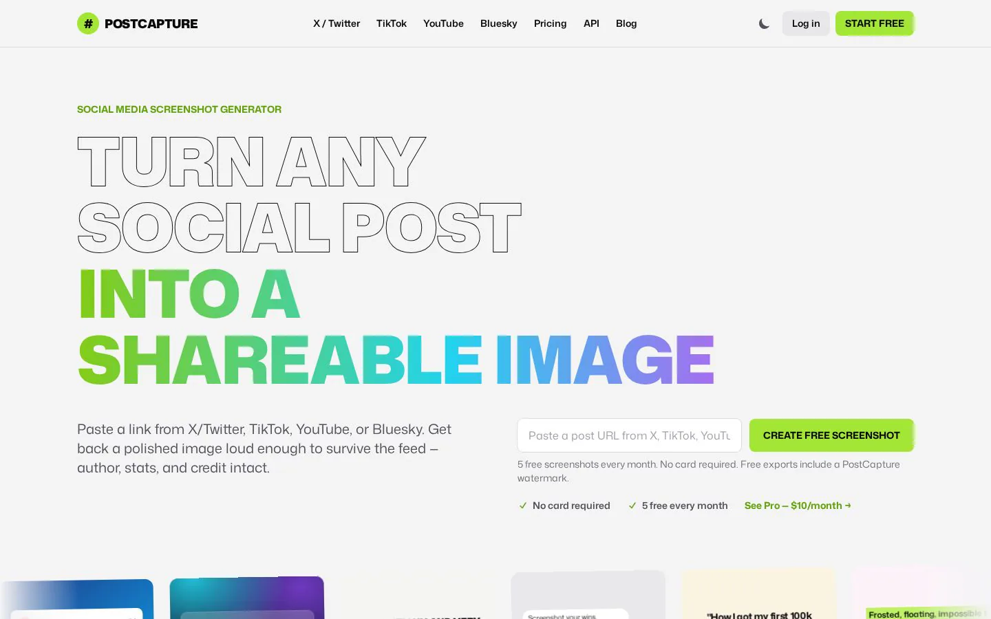 PostCapture website homepage