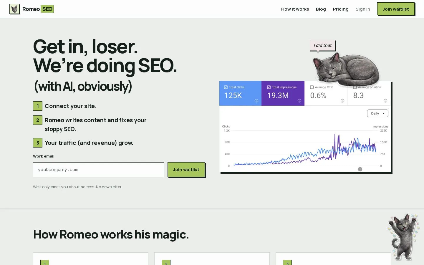 Homepage of romeoseo.com