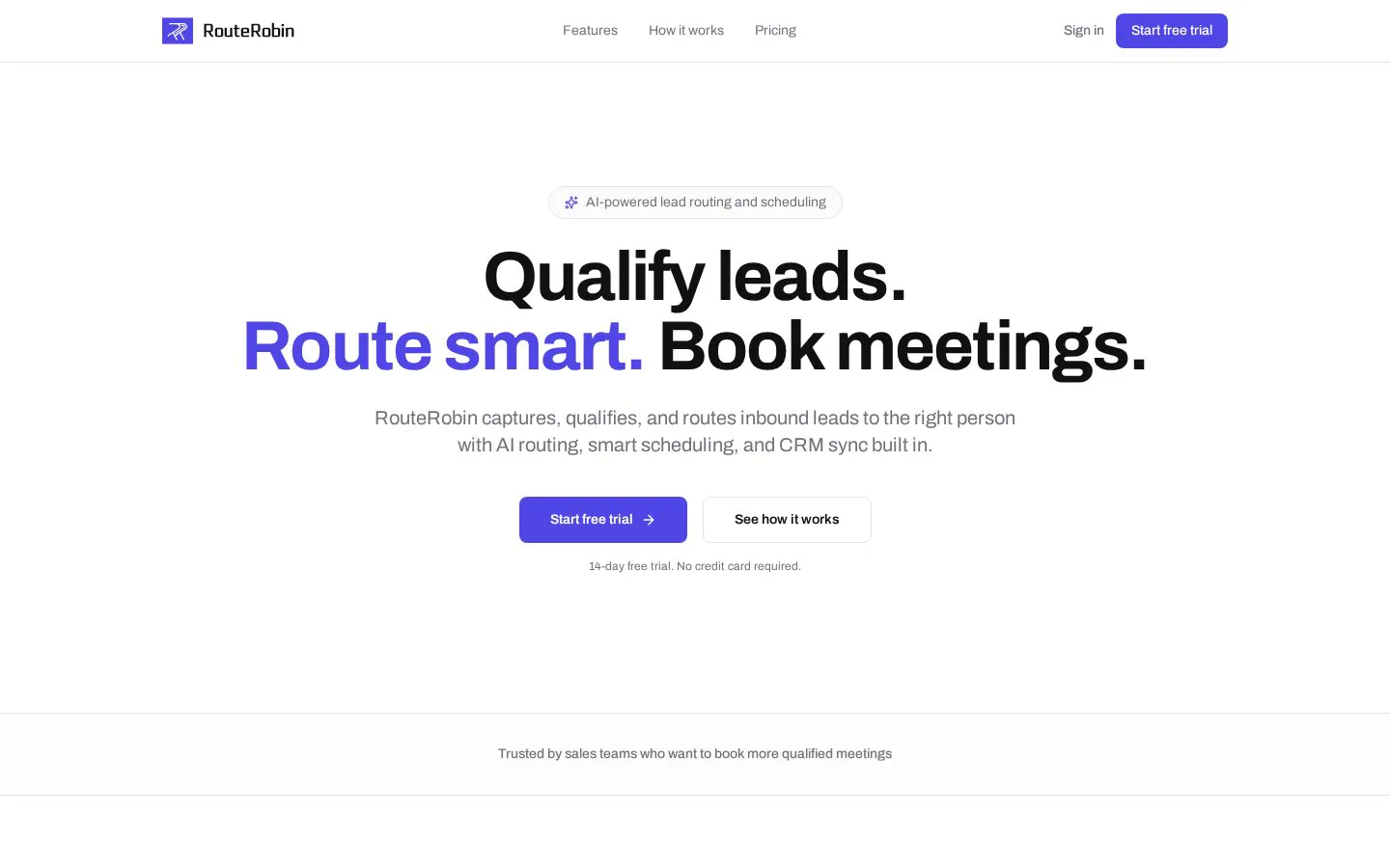RouteRobin website homepage