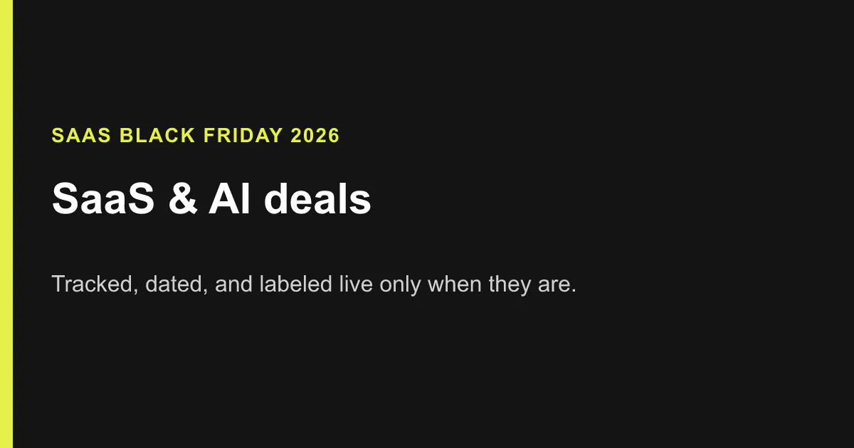 SaaS Black Friday product screenshot