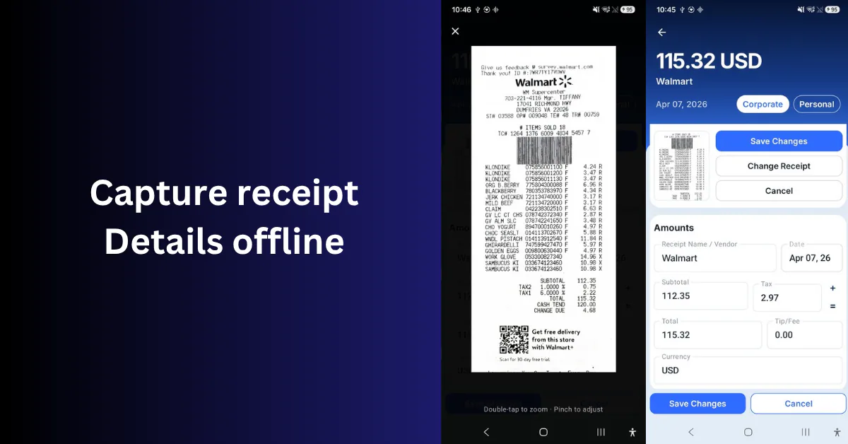 Capture Receipt Details