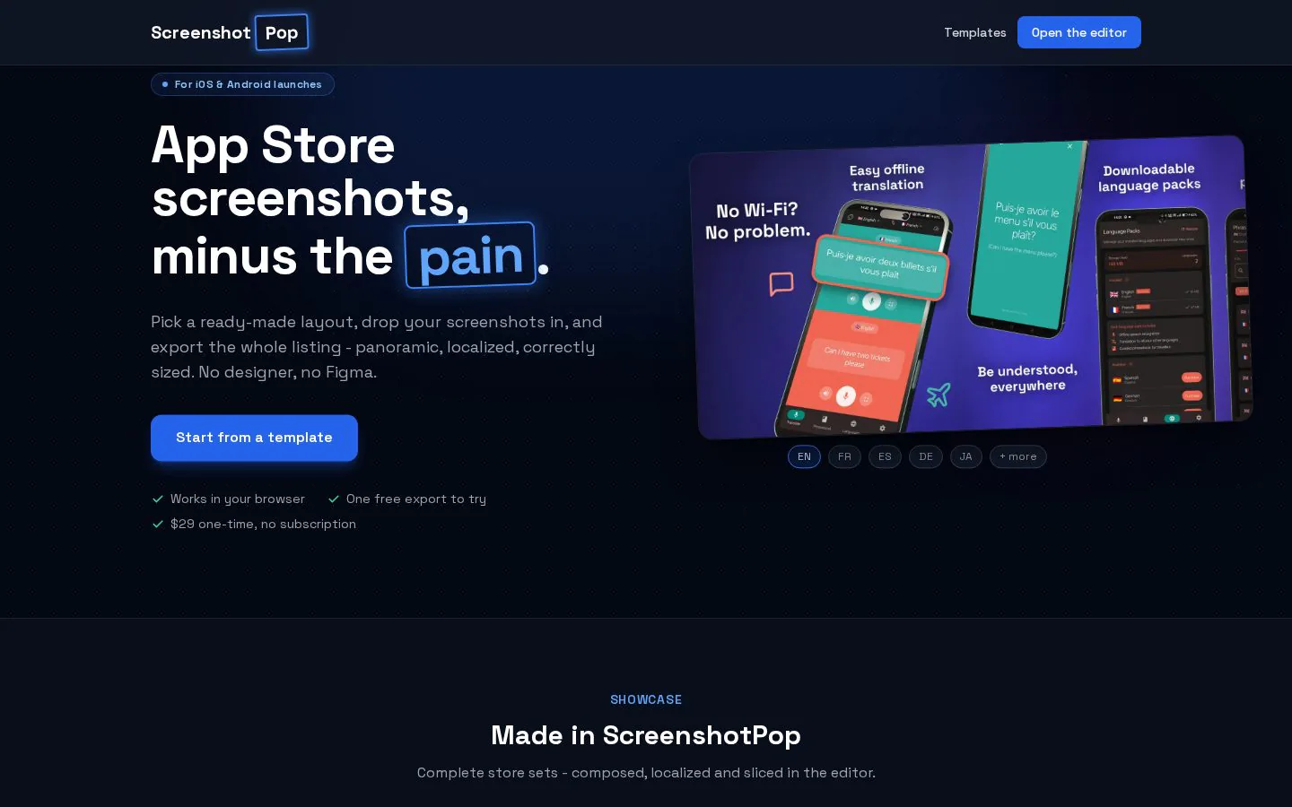 ScreenshotPop website homepage