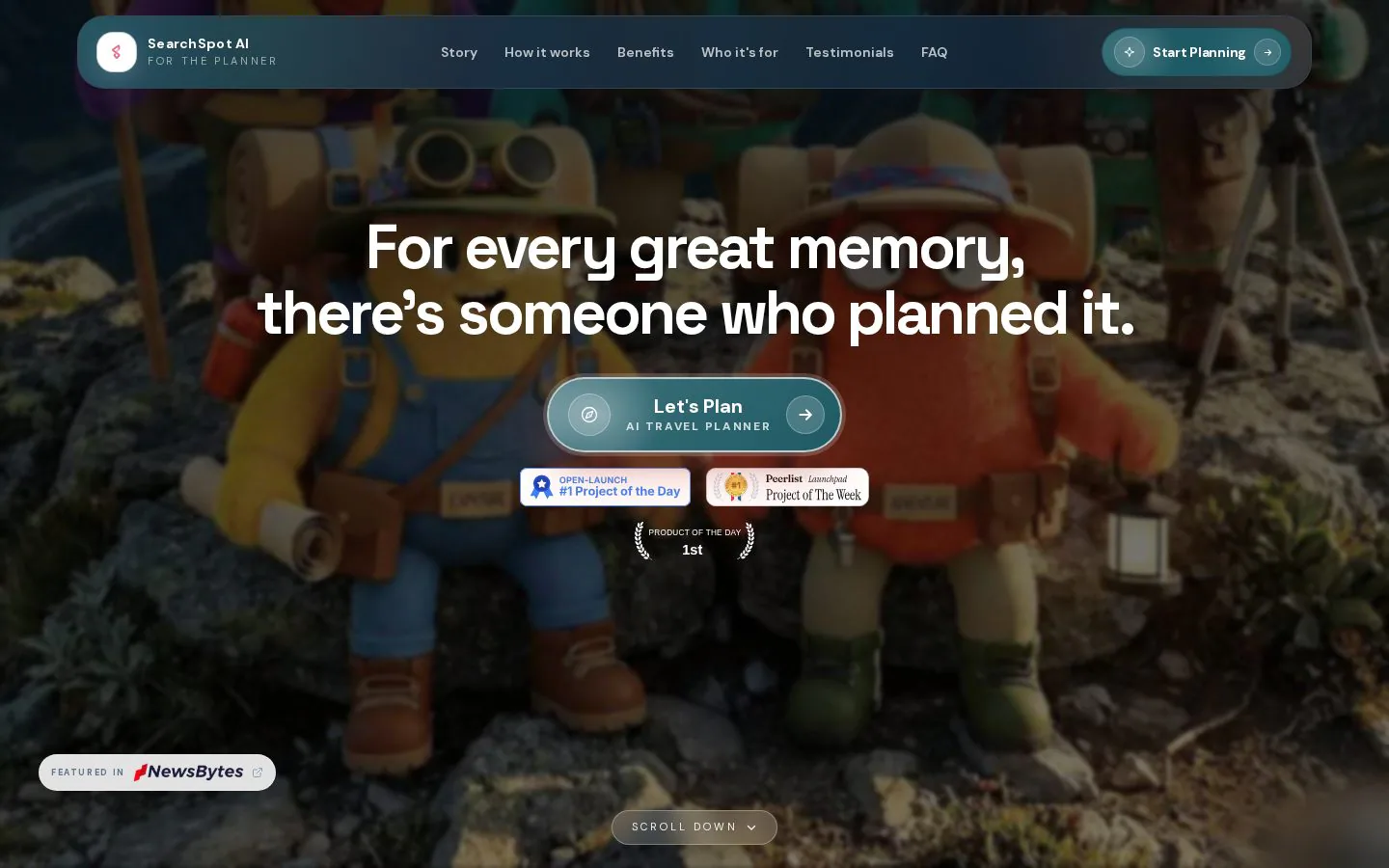 SearchSpot website homepage