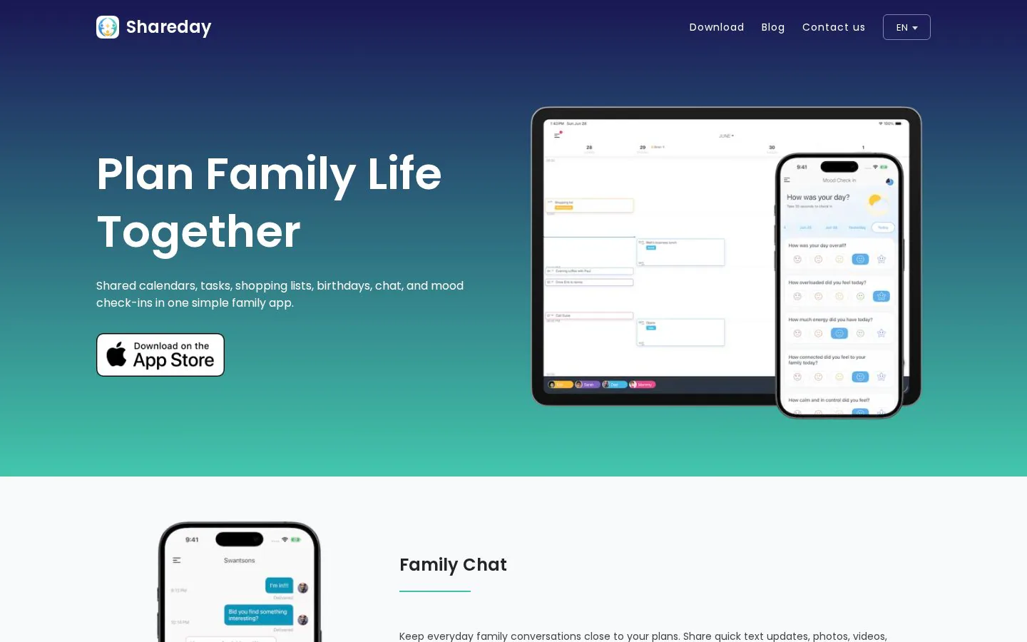 Shareday website homepage