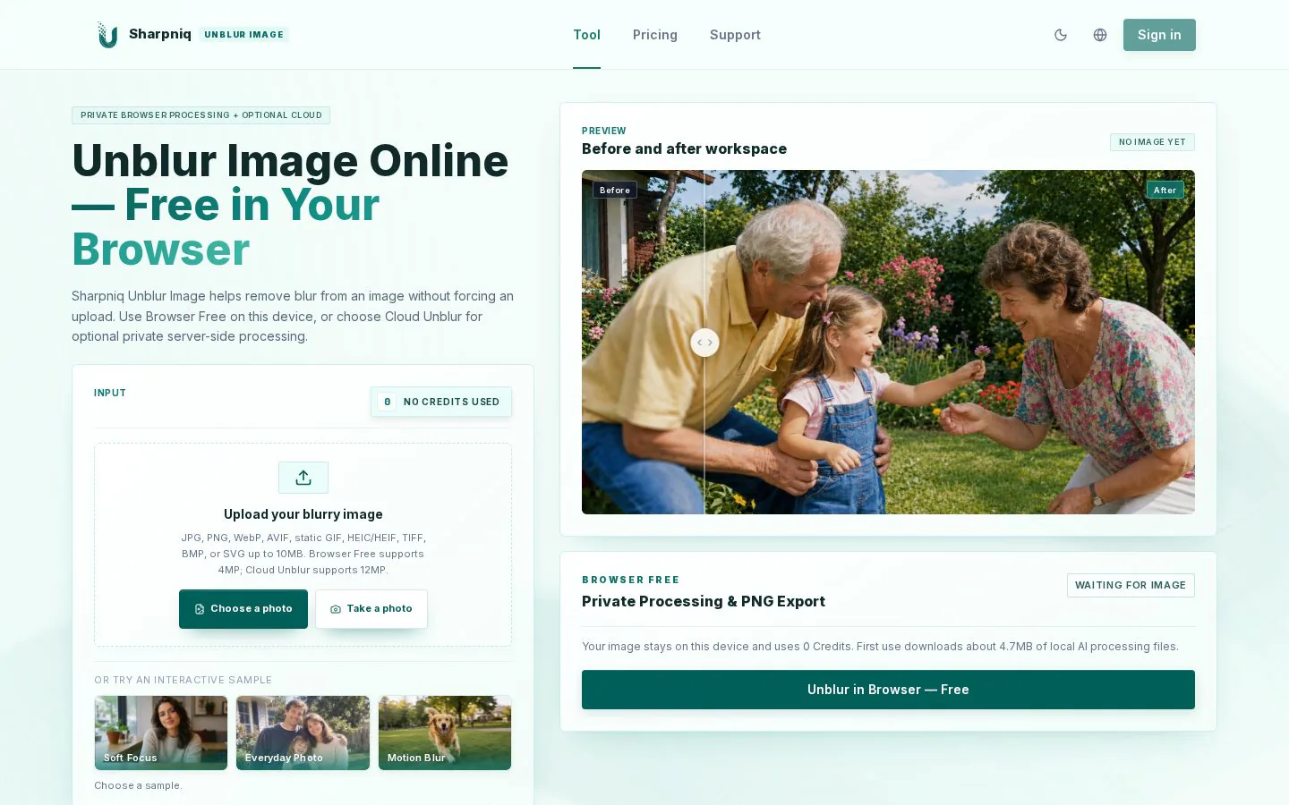 Sharpniq website homepage