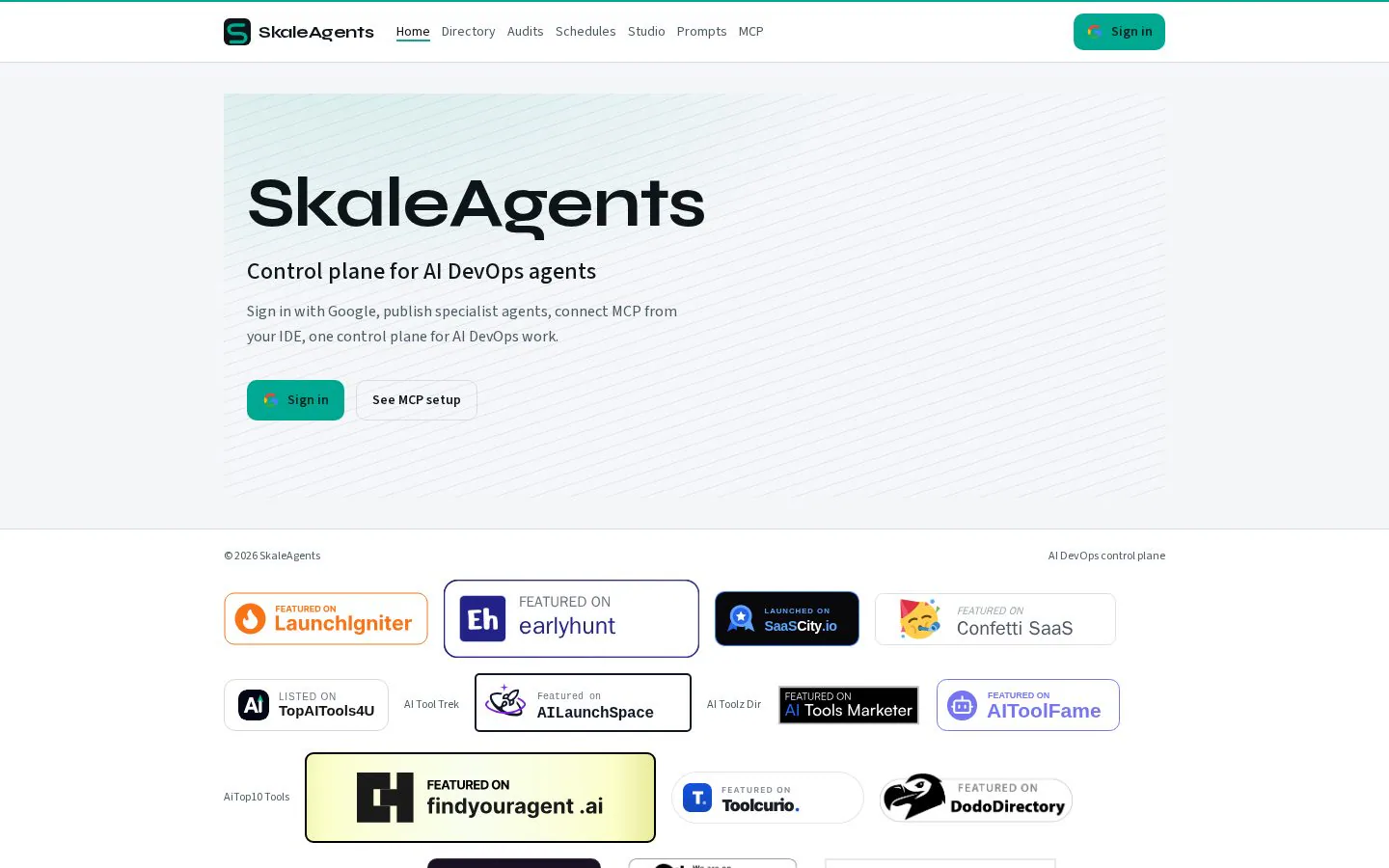 Homepage of skaleagents.com