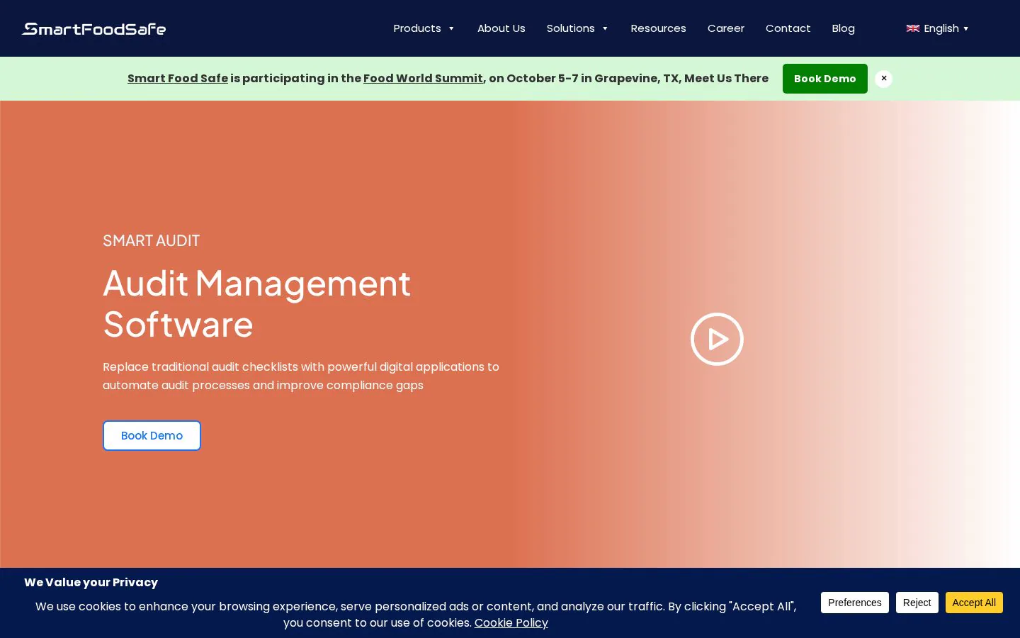 Smart Audit website homepage