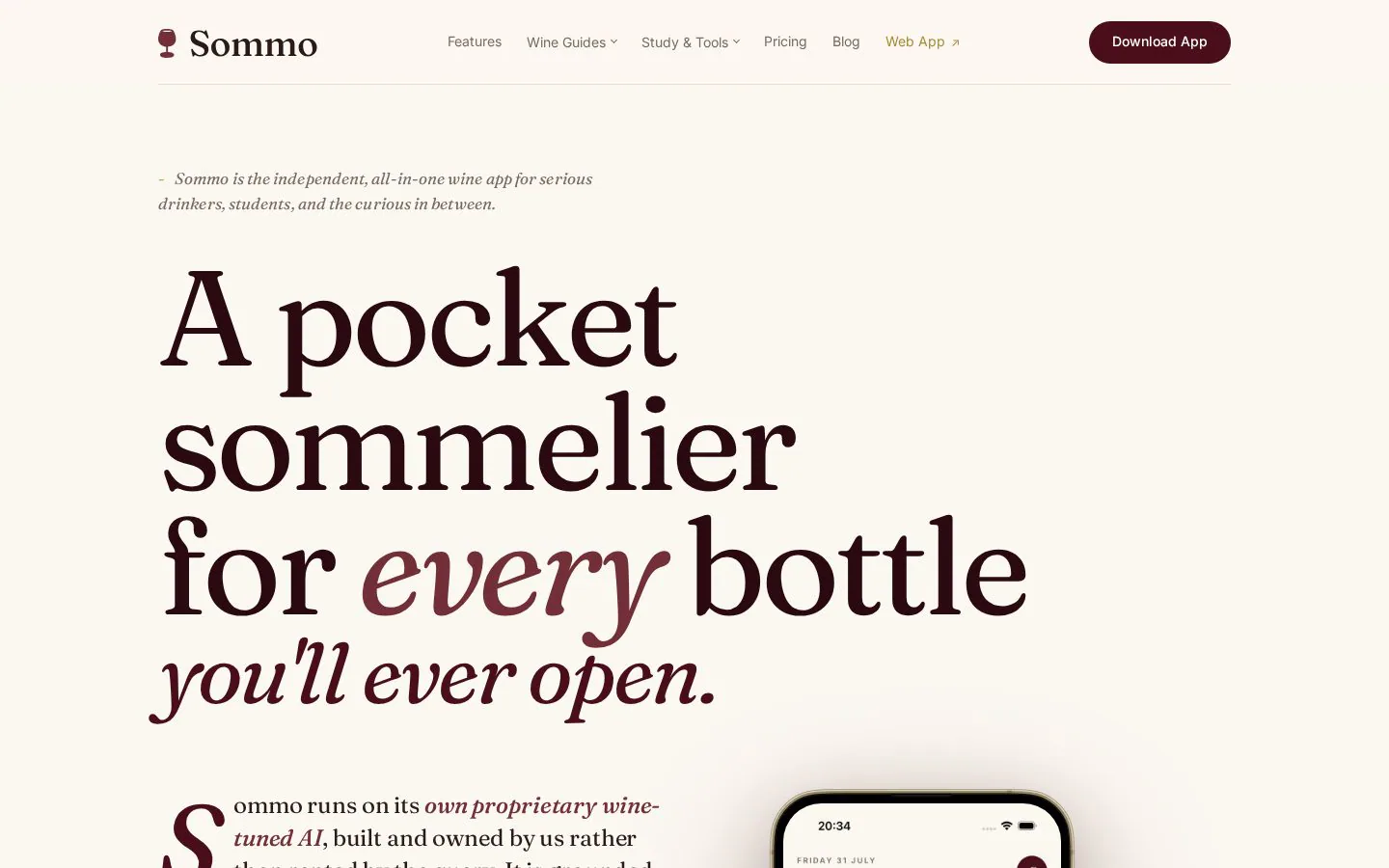 Sommo website homepage