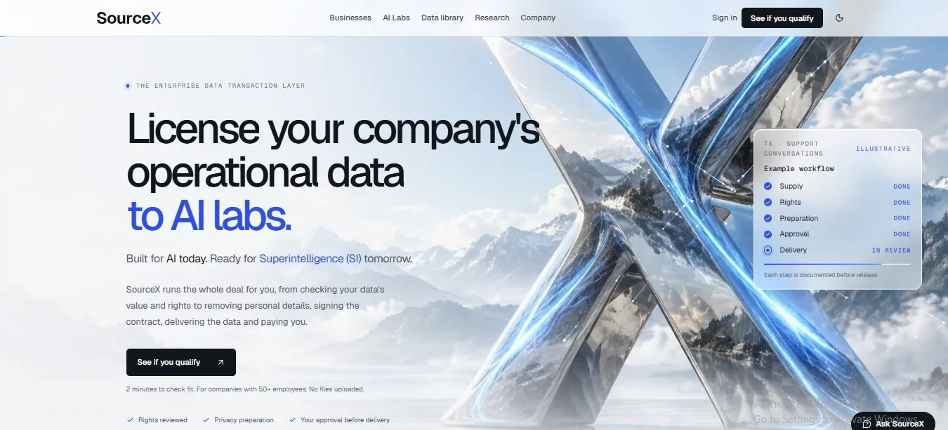 SourceX product screenshot 1