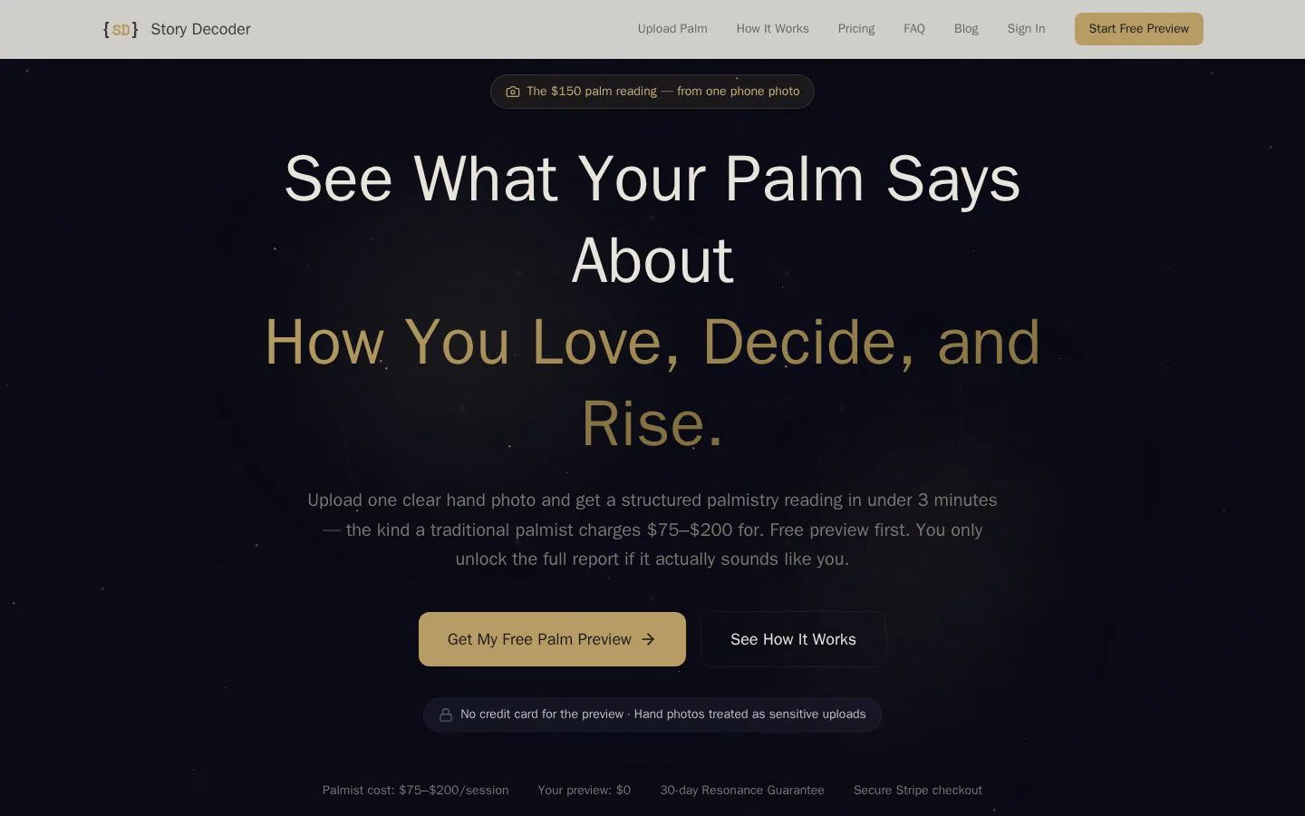 Story Decoder website homepage