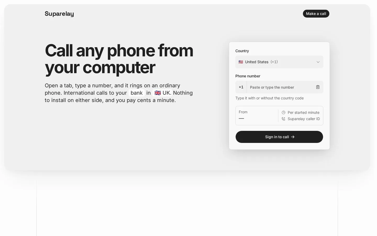 Homepage of suparelay.app