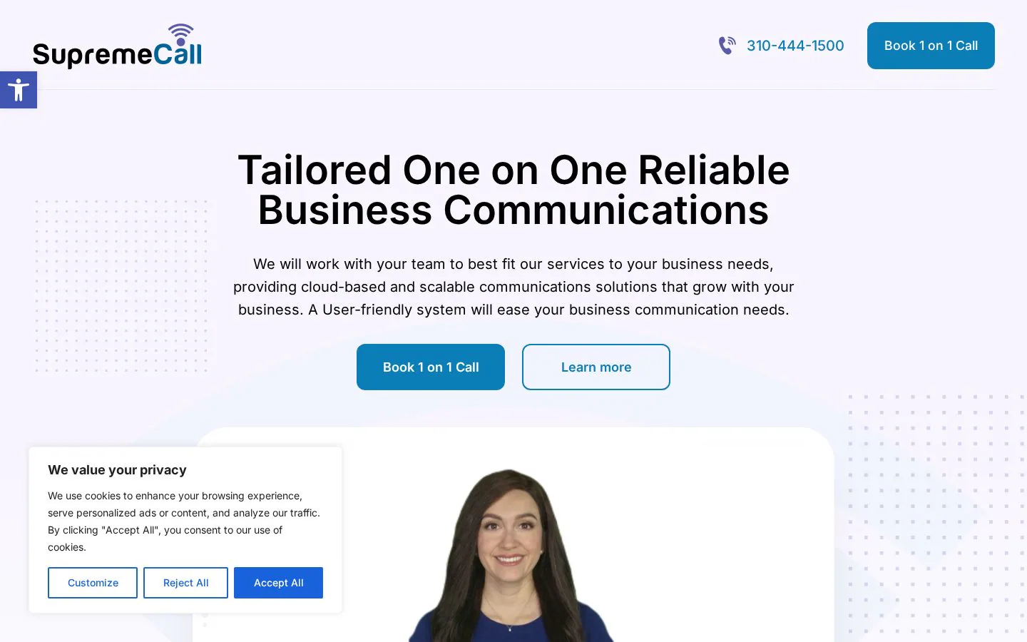 Supreme Call website homepage