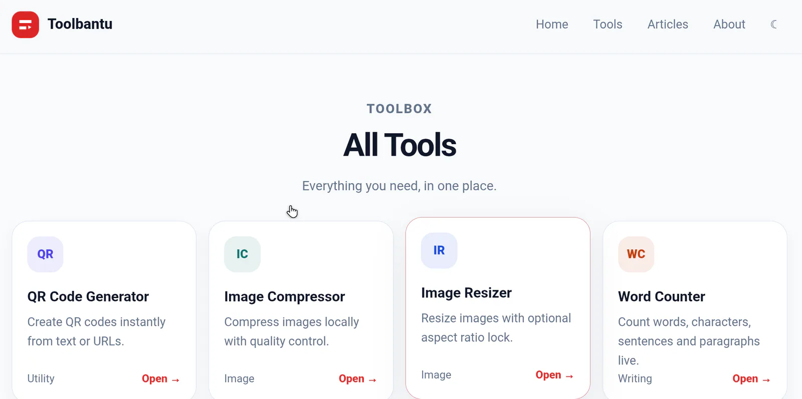 Toolbantu product screenshot