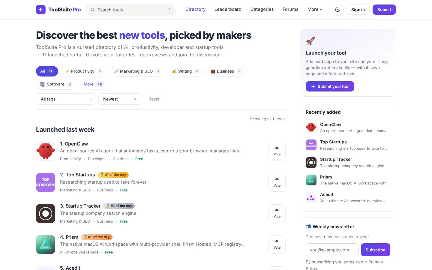 Homepage of mytoolssuitepro.com