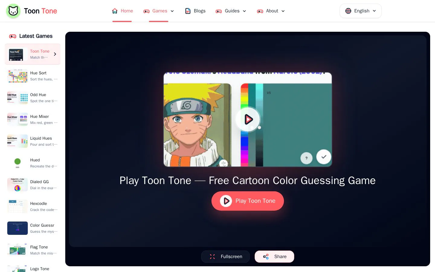 Toon Tone website homepage