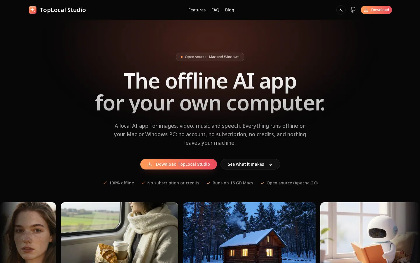 Homepage of localaicreator.com