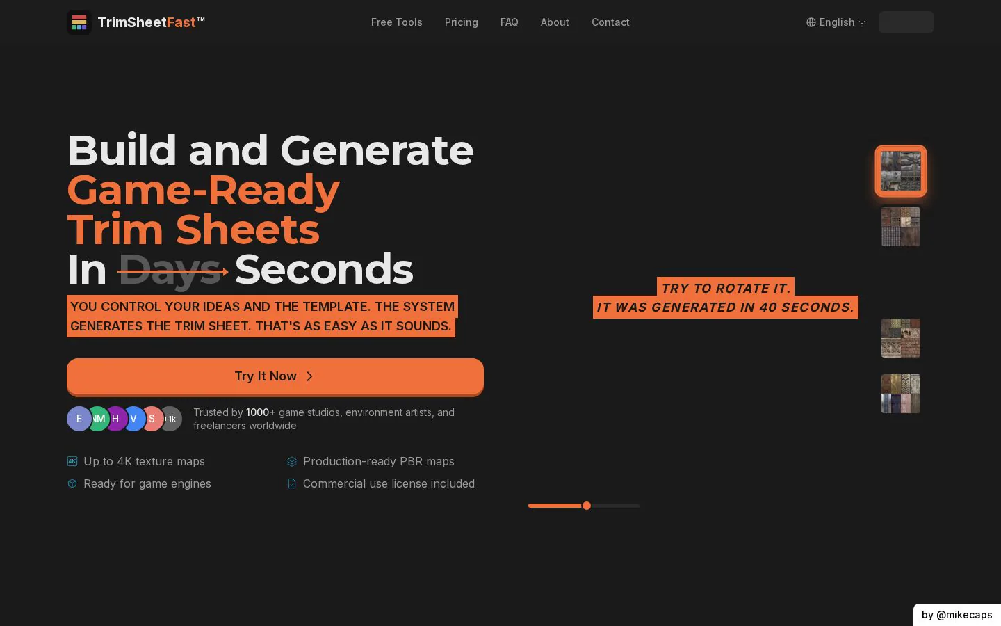 TrimSheetFast website homepage