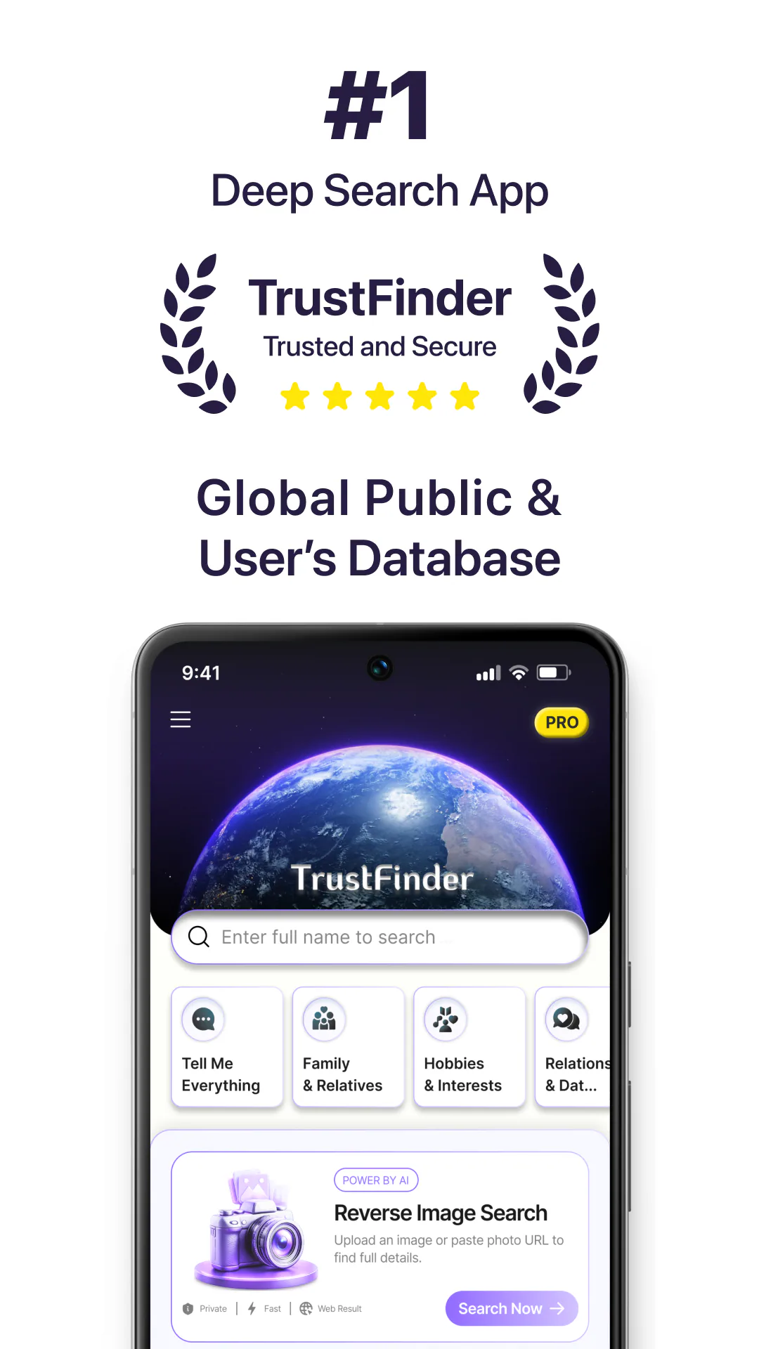 TrustFinder: Deep Search AI screenshot on IndieTools