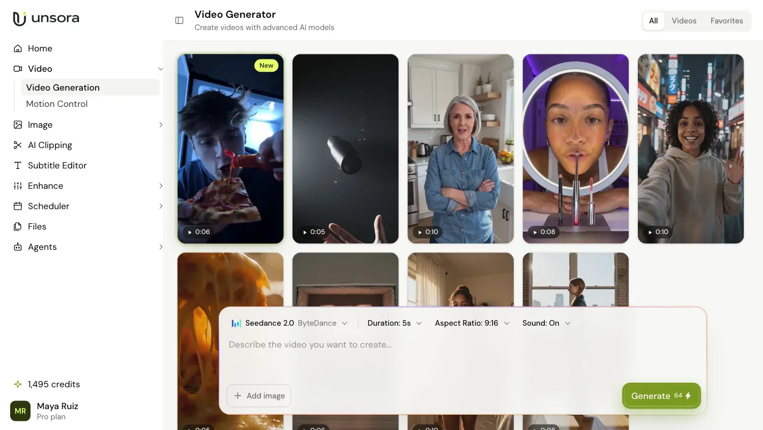 A screen shot of a video maker with a bunch of pictures.