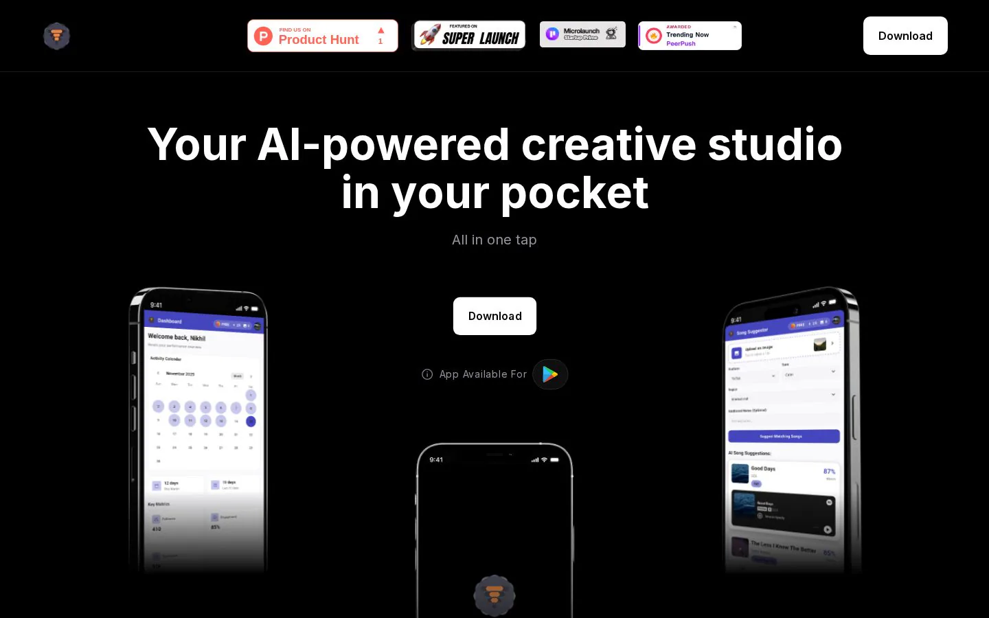 VibeTunes website homepage