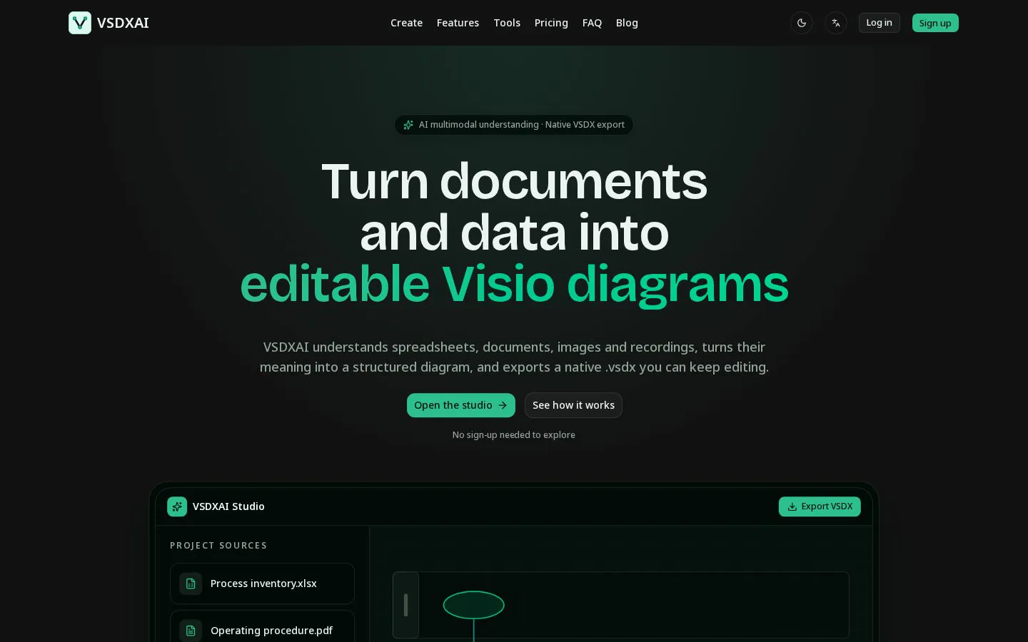 VSDXAI website homepage