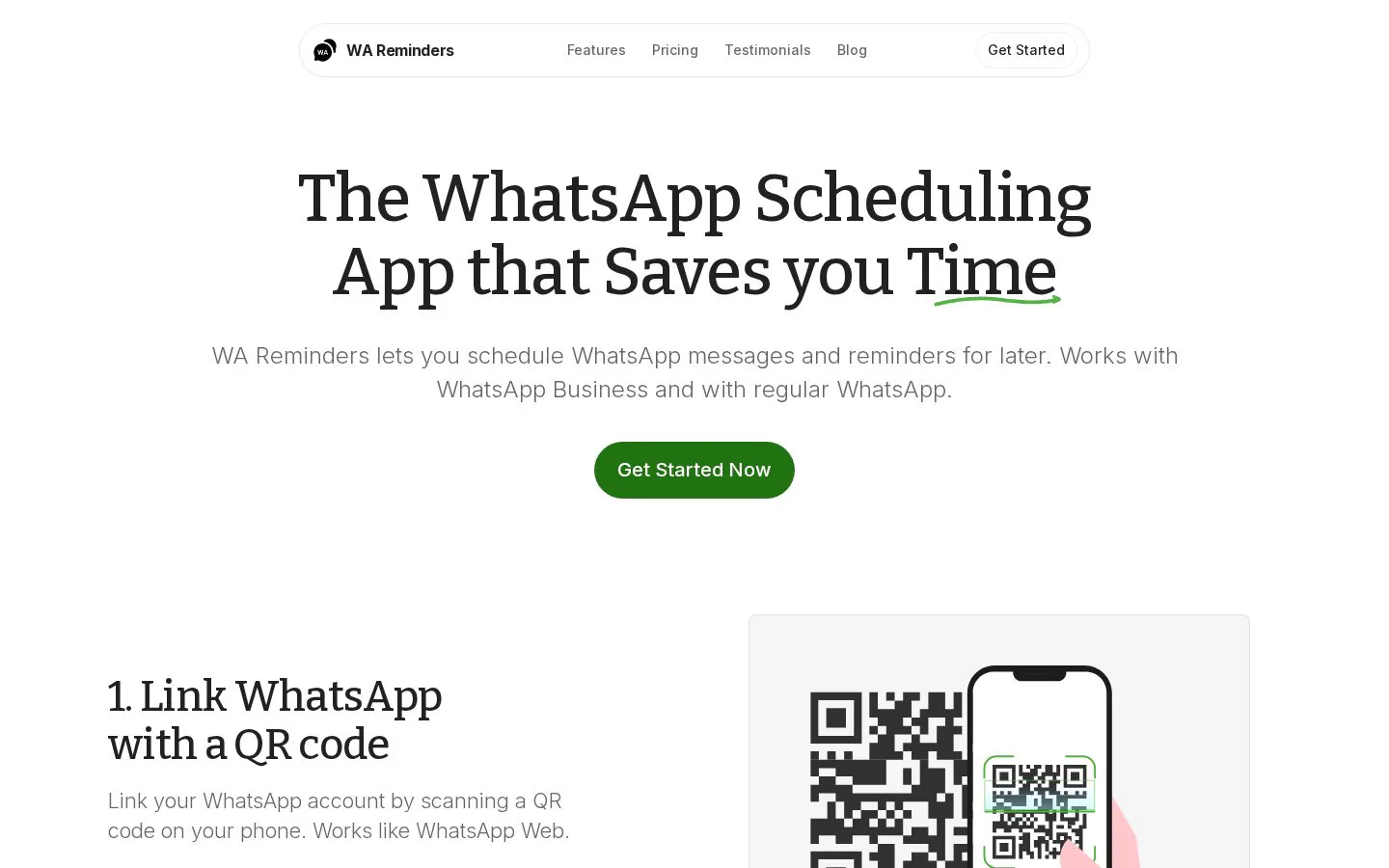 WA Reminders website homepage