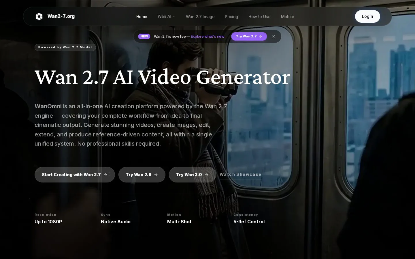 WanOmni website homepage