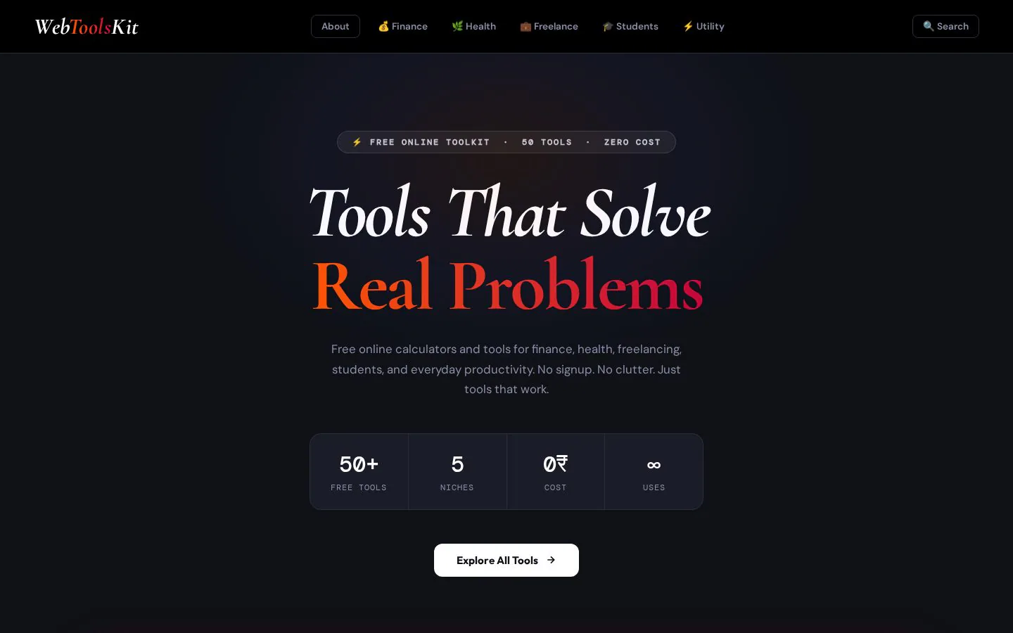 webtoolskit website homepage