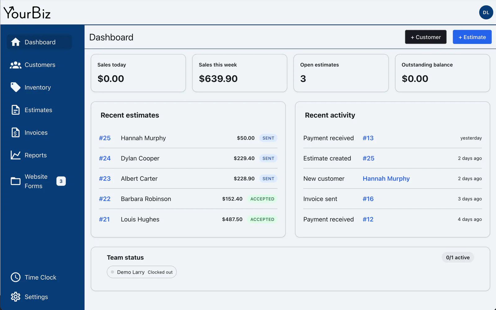 Dashboard View
