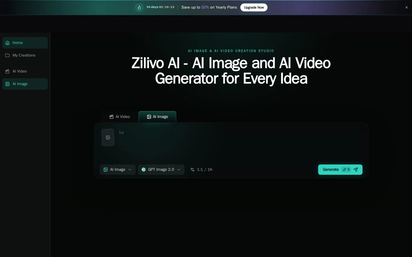 Zilivo AI website homepage