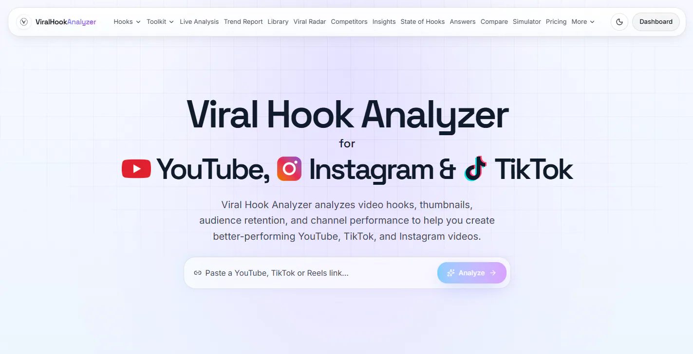 Viral Hook Analyzer screenshot on IndieTools